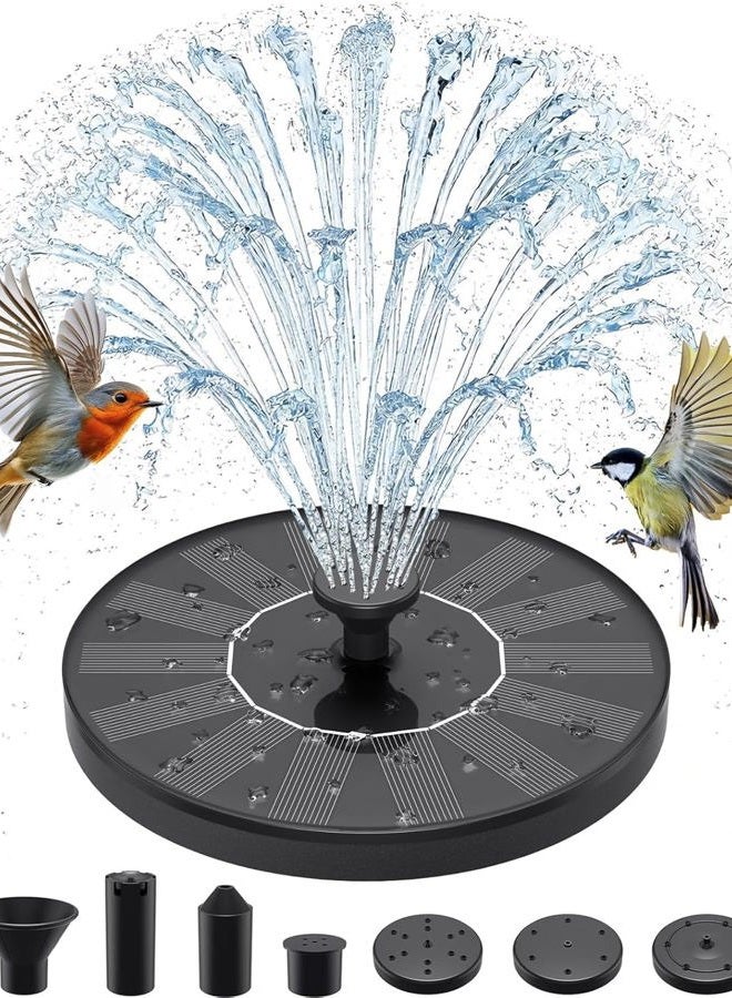 Estefanlo Solar Fountain Pump for Bird Bath, 1.4W Water Fountain with 6 Nozzles Solar Powered Fountain Pump for Bird Bath, Garden, Pond, Pool, Outdoor - Image 1