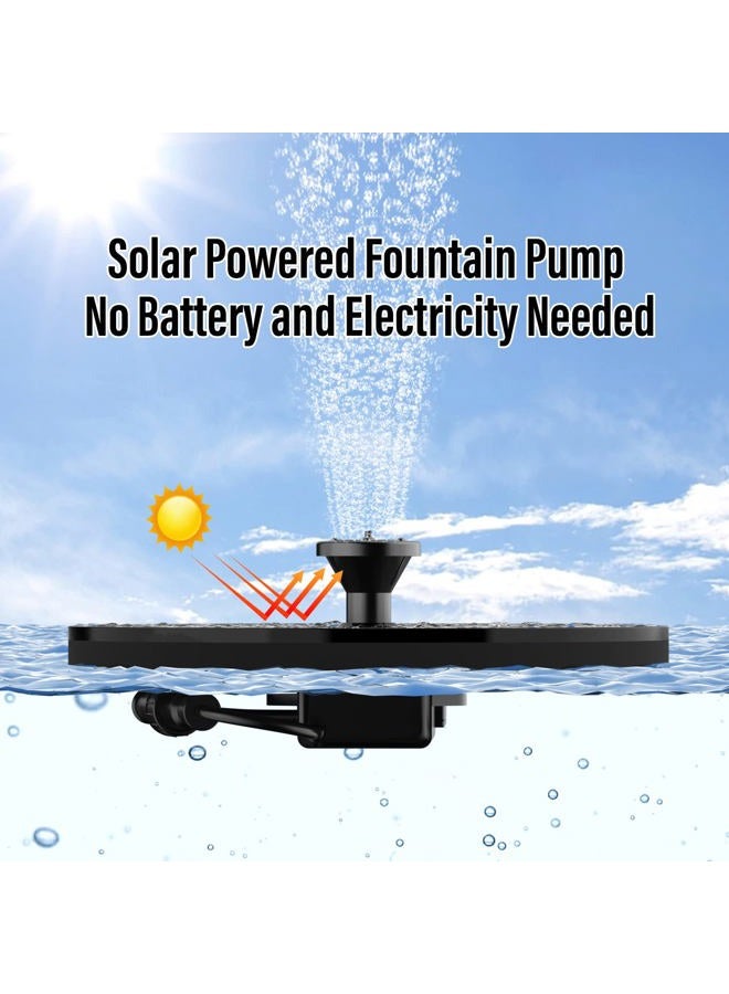 Estefanlo Solar Fountain Pump for Bird Bath, 1.4W Water Fountain with 6 Nozzles Solar Powered Fountain Pump for Bird Bath, Garden, Pond, Pool, Outdoor - Image 3