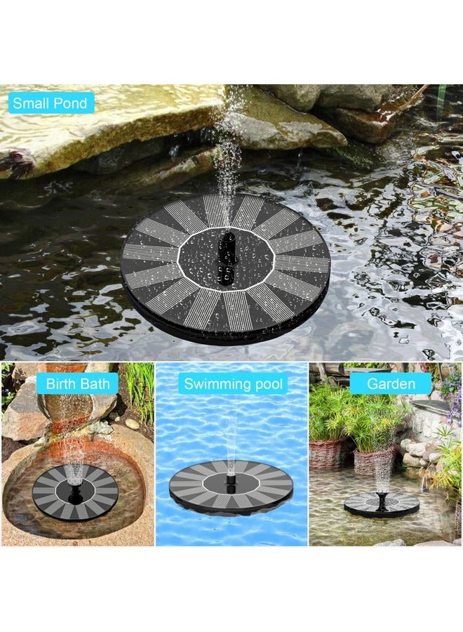 Estefanlo Solar Fountain Pump for Bird Bath, 1.4W Water Fountain with 6 Nozzles Solar Powered Fountain Pump for Bird Bath, Garden, Pond, Pool, Outdoor - Image 2