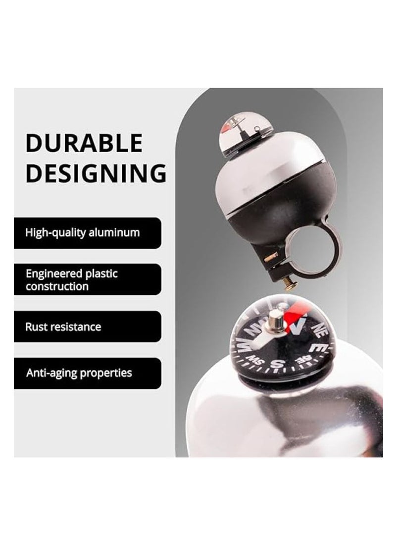 ENDLESS  EL1057 Classic Bicycle Bell for Ring | Material : Aluminium Alloy | This Bell with Loud Sound can be Used for Road Mountain Bike Handlebars | This Bell has Compass for Direction  - Image 2