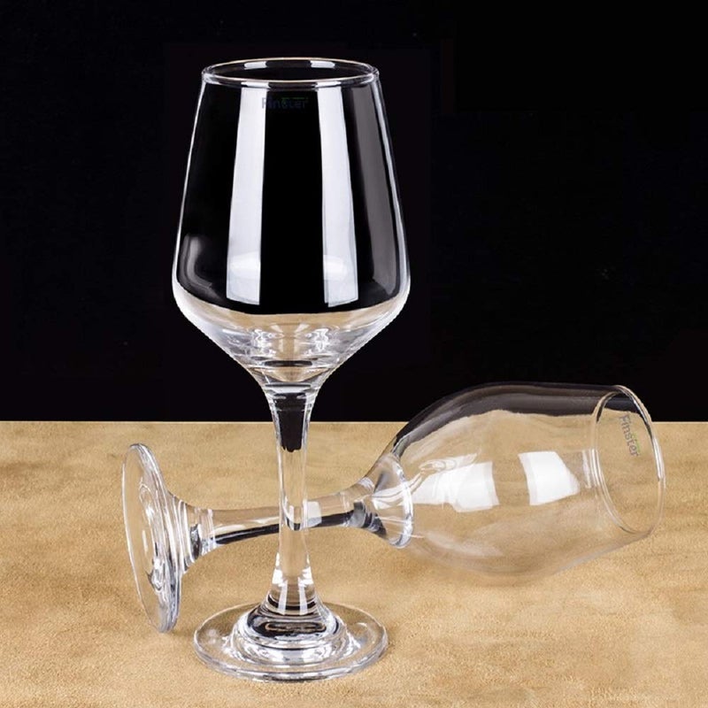 FINSTER Thin Crystal Wine Glasses Set of 4 Pieces 400 ml Clear Tall Wine Glass - Image 2