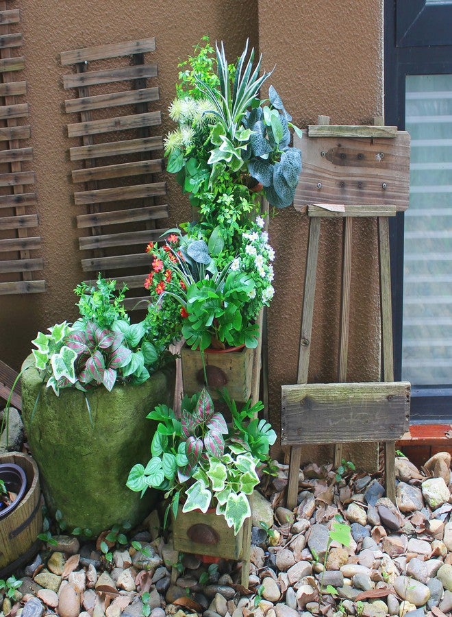 COTSEN 25Pcs Outdoor Artificial Boxwood Stems Plant UV Resistant Fake Stems Plants Faux Plastic Greenery for Family Garden Wedding Office Corridor Indoor Outdoor Decor - Image 2