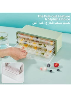 Arabest 3pcs Ice Cube Trays for Freezer with Lid, Easy Pour Ice Cube Molds with Ice Bucket and Ice Scoop, 2cm Clear Ice Maker, Popsicle Molds  - Image 2