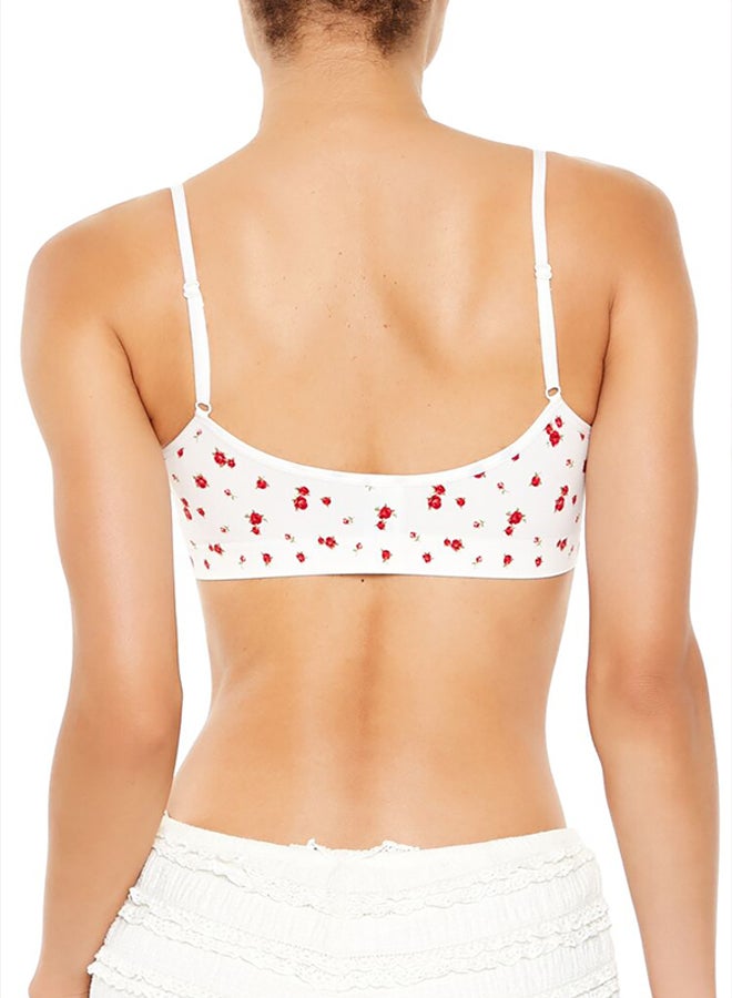 FOREVER 21 Seamless Rose Print Bralette - Image 2