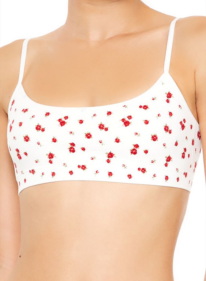 FOREVER 21 Seamless Rose Print Bralette - Image 4