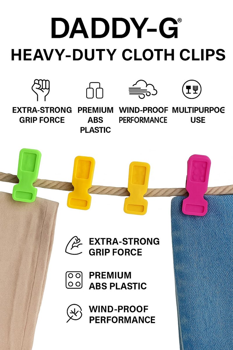 DADDY - G® Premium Cloth Clips for Drying Multipurpose Clothes Pins for Indoor and Outdoor Use Strong and Durable Clips for Clothes Drying, Hanging, and Organizing with Storage Box Set of 36 Pcs - Image 4