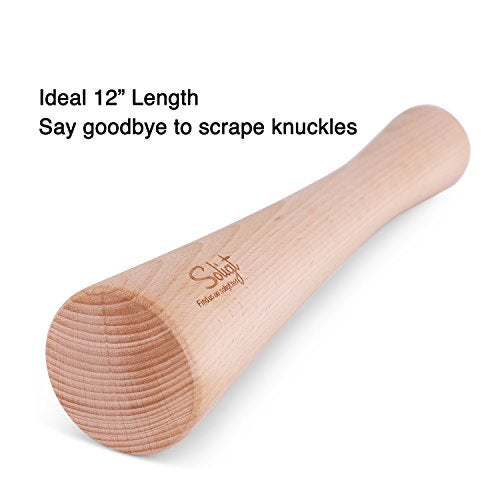 SOLIGT 12" Sauerkraut Pounder for Mason Jars Vegetable Fermentation- One Piece of Solid Wood - Image 4