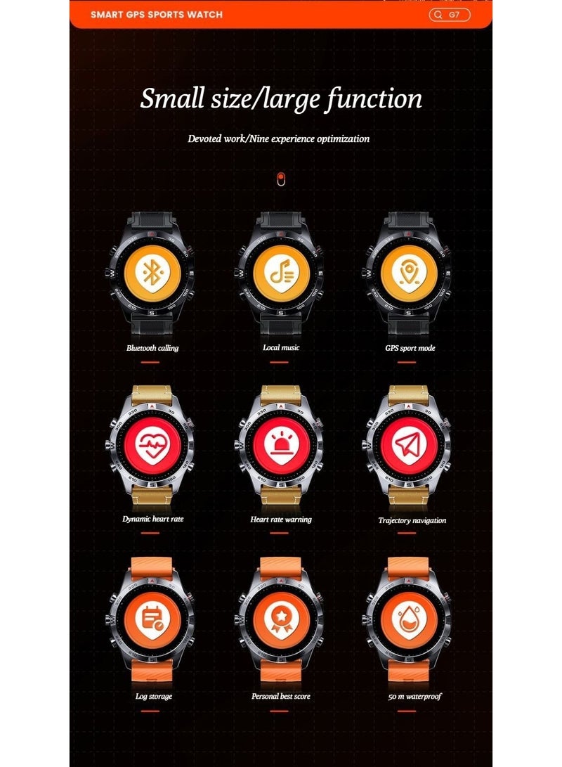 SUNROAD G7 Beidou GPS call and location data import heart rate monitoring voice intelligent outdoor watch - Image 4