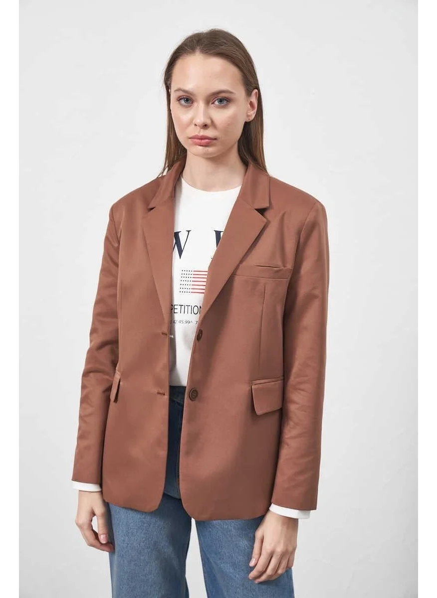 Mevra Blazer Jacket Brown