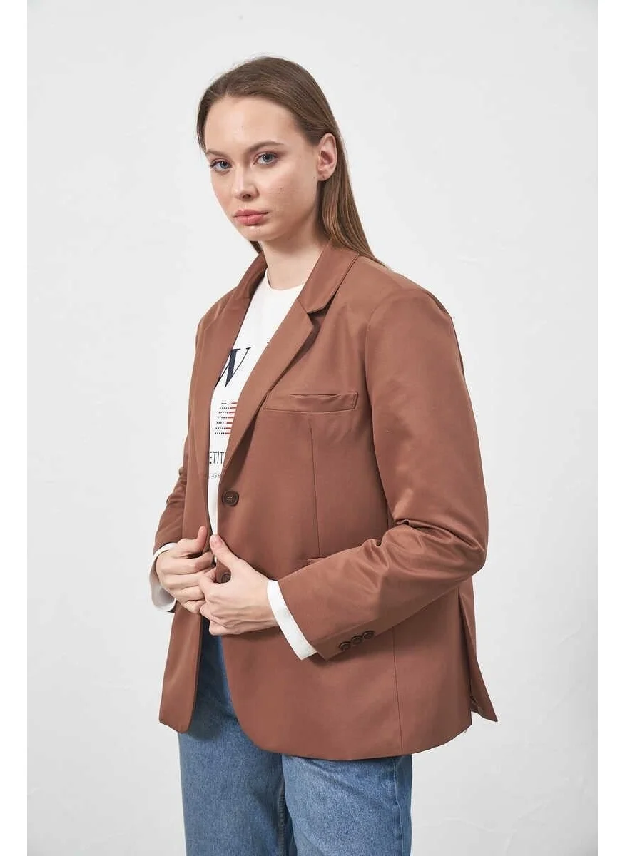 Mevra Blazer Jacket Brown