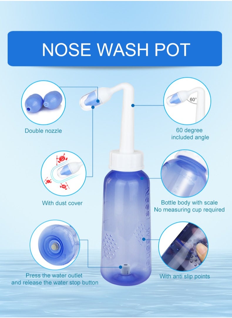 RedMapleTEK - 40 Packs of Nasal Wash Salts Nasal Rinse Bottle Automatic Valve - Image 1