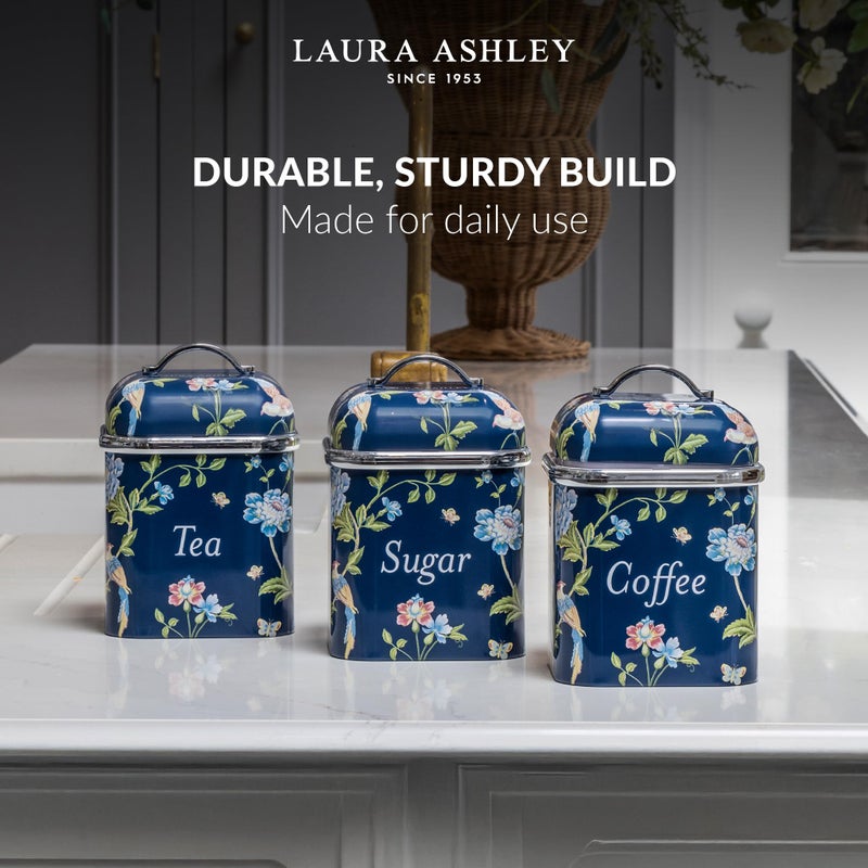 Laura Ashley VQ 3pc Canister Set - Elveden Navy - Image 4