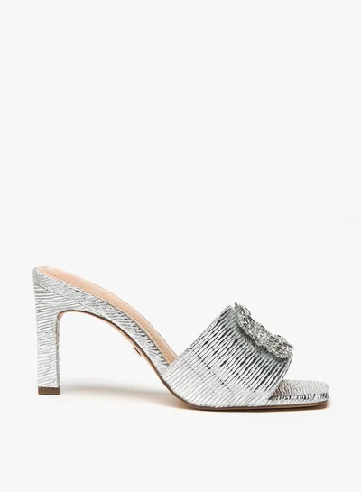 Celeste Women's Embellished Slip-On Sandals with Stiletto Heels