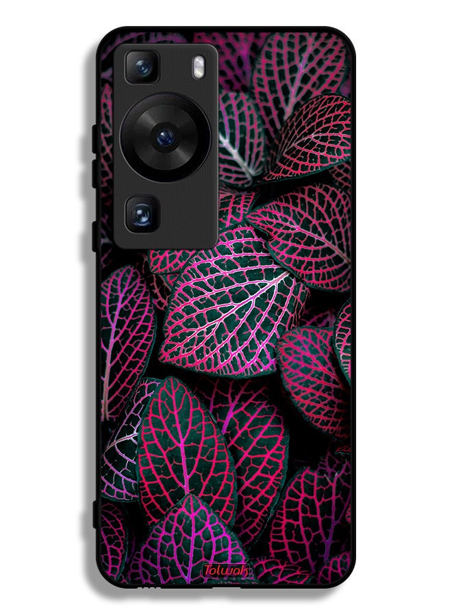 Tolwak Huawei P60 Pro Protective Case Cover Salja Leaves - Image 1