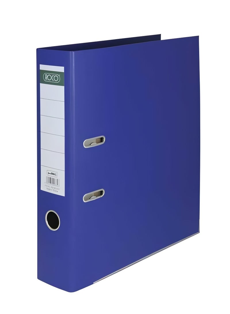 ROCO Standard Box File – 7.50 cm Spine, F4/A4 Size, Blue, Polypropylene/Pressboard