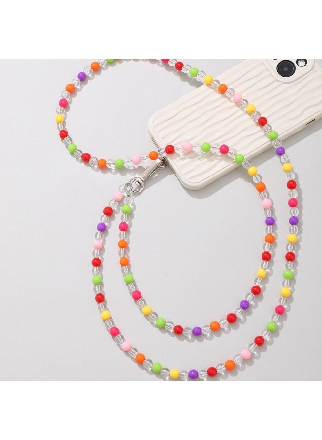 NIBEMINENT Phone Charm/ Chain Strap for Women Girls, Rainbow Butterfly Cell Phone Case Lanyard Wrist Strap