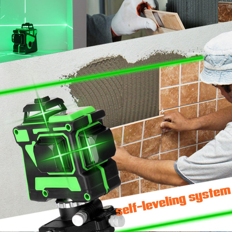 Laser Level: 12-Line Output With Self-Leveling System, Optical K9 Glass, Self-Test Calibration - Flexible Stable Leveling Device For Construction, Tile Layout, Finish Carpentry - Image 4