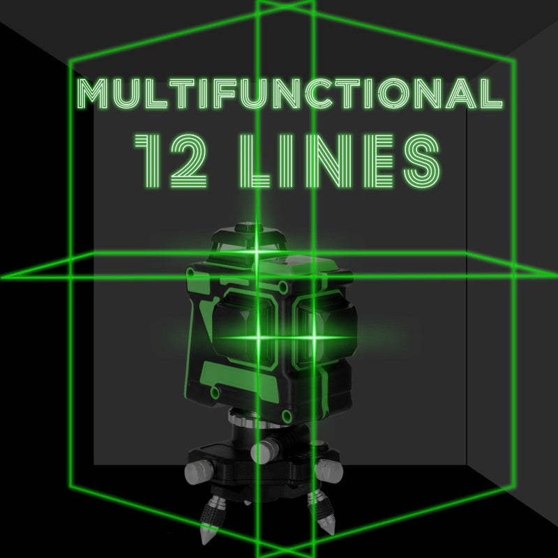 Laser Level: 12-Line Output With Self-Leveling System, Optical K9 Glass, Self-Test Calibration - Flexible Stable Leveling Device For Construction, Tile Layout, Finish Carpentry - Image 3