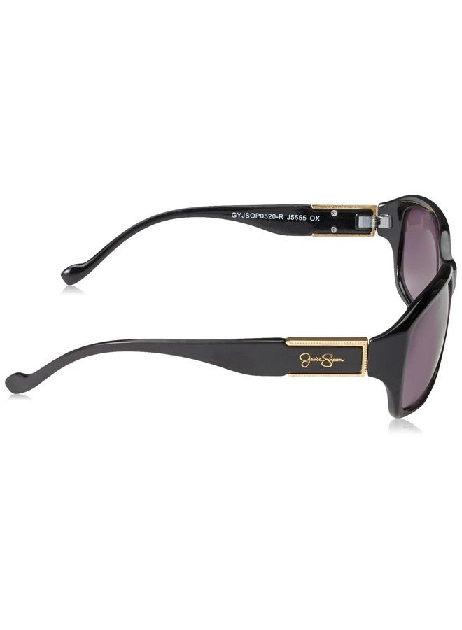 Jessica Simpson Women'S J5555 Retro Wrap Rectangular Sunglasses With Uv400 Protection Glamorous Lighweight Sunglasses For Women 60Mm - Image 3