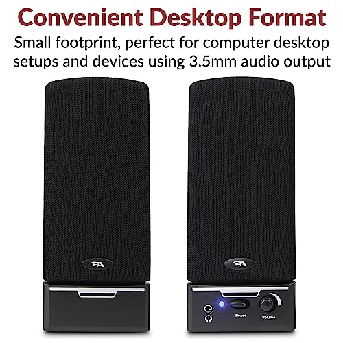 Cyber Acoustics CA-2014 Computer Speakers, Full Stereo Sound, Convenient Controls, Easy Setup - Image 2