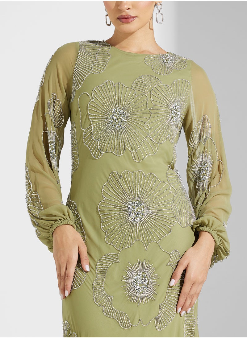 Amelia Rose - Embellished Maxi Dress - Image 1