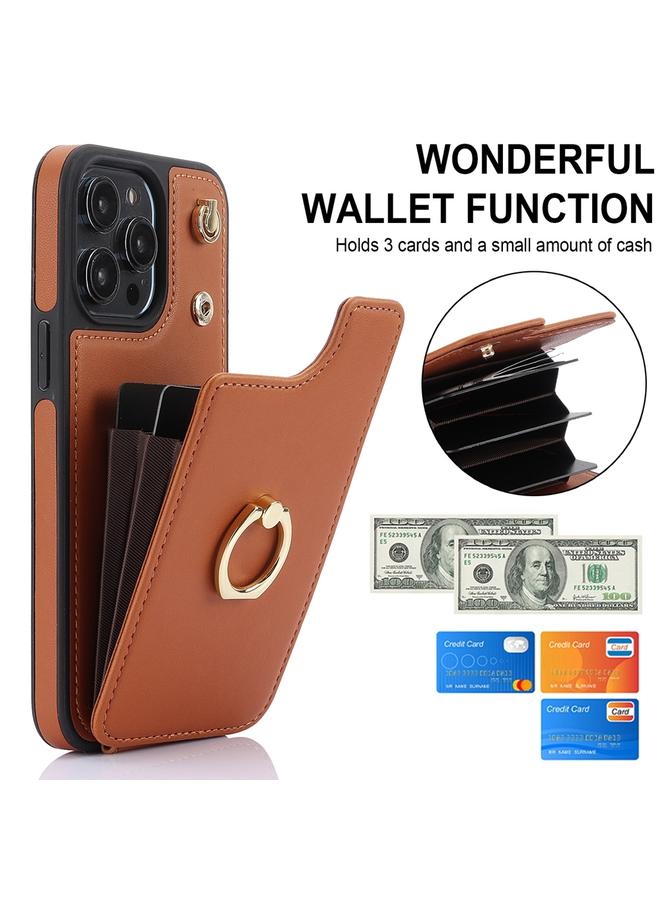 S-TOP Case For iPhone 15 Plus YM005 Skin Feel Card Bag Phone Case with Long Lanyard - Image 2