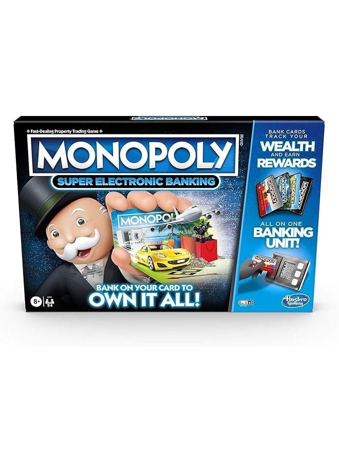Monopoly Ultimate Rewards Board Game Electronic Banking Unit Choose Your Rewards Cashless Gameplay Tap Technology For Ages 8 And Up  - Image 1