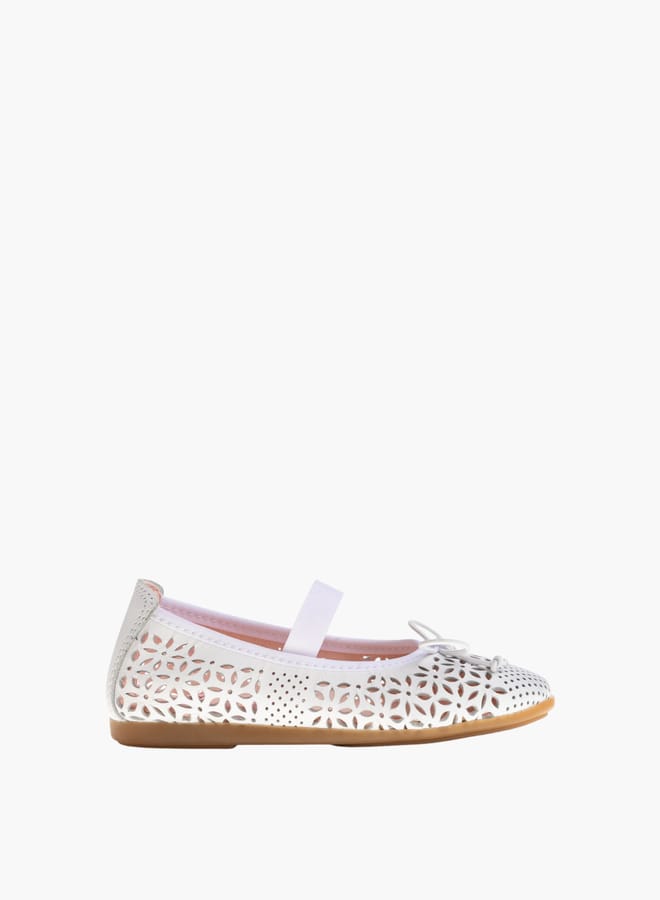 Pablosky Girls Textured Slip-On Ballerinas  - Image 1