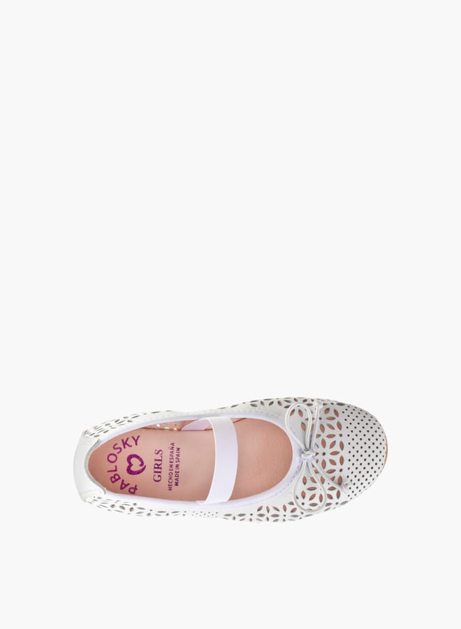 Pablosky Girls Textured Slip-On Ballerinas  - Image 4