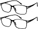 Success Eyewear Computer Glasses 2 Pairs Anti Glare Anti Reflection Classic Reading Glasses Quality Comfort Glasses for Men and Women 75 Set of 2 Shiny Black 275 - Image 1