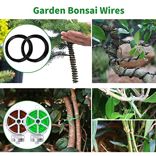Taschyas Bonsai Tree Kit, 20 Pcs Gardening Succulent Tools Set, Bonsai Tool Kit Include 262 Feet Bonsai Wire, 29.5"x29.5" Plant Repotting Mat, Bonsai Scissors, Pruning Shears, Unique Gift for Indoor Gardening - Image 3