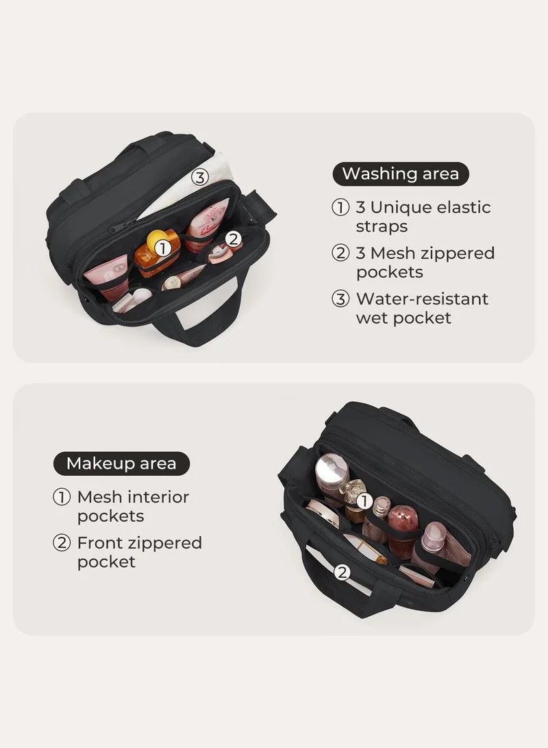 Bagsmart Black BAGSMART Crush Hanging Toiletry Bag  | Best Price UAE
