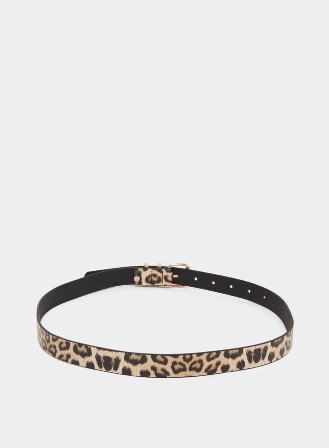 Styli Styli Leopard Print Belt with Tang Buckle  - Image 3