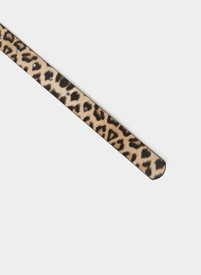 Styli Styli Leopard Print Belt with Tang Buckle  - Image 5