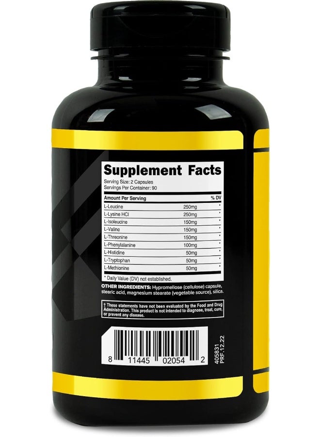 PrimaForce EAA Capsules 1200mg, 180 Capsules, 90 Servings - Essential Amino Acids - Non-GMO, Gluten Free & Vegetarian Friendly - Image 4