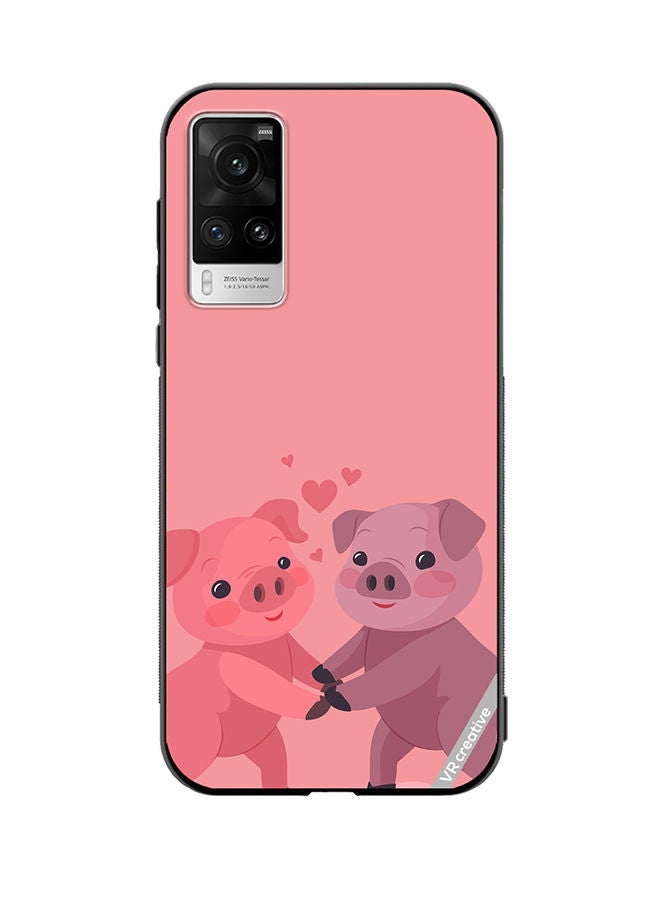 VR CREATIVE Protective Case Cover For Vivo X60 Pro Love Pig Design Multicolour - Image 1