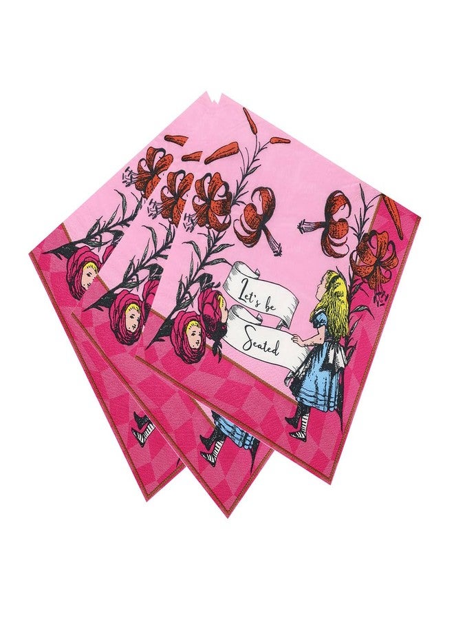 Talking Tables | 20 x Alice in Wonderland Disposable Paper Napkins, Mad Hatter Afternoon Tea Party Decorations Serviettes for Onederland Kids First Birthday Party, Baby Shower, Decoupage, Recyclable - Image 3