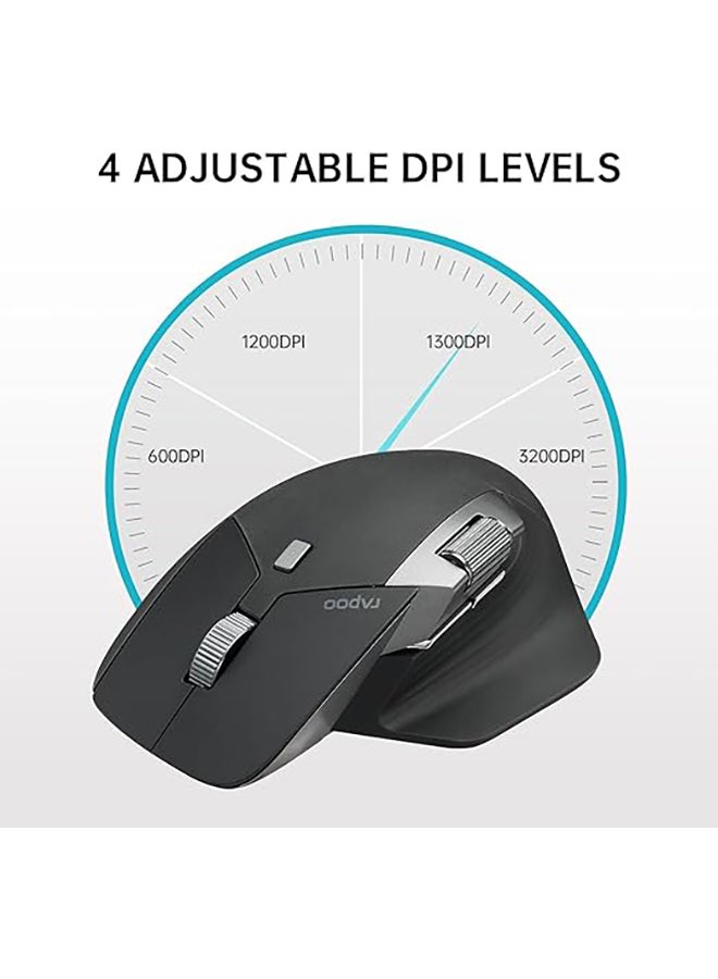 رابو ماوس بلوتوث لاسلكي MT760L، تصميم مريح، 4 أزرار قابلة للتعديل بدقة 3200 نقطة في البوصة، وعمر بطارية يصل إلى 90 يومًا - Image 3