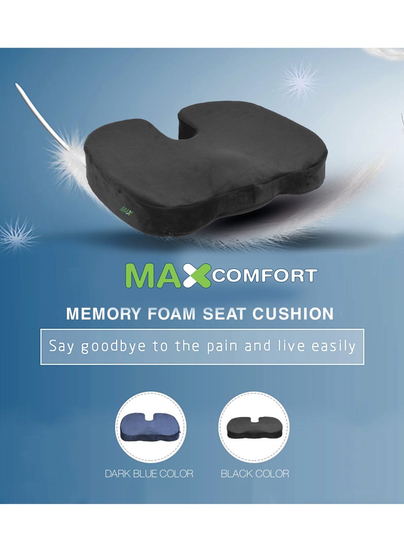 Max Comfort Medical seating pillow for treating hemorrhoid pain, lower back, spine, disc, and herniated disc, Max Comfort, black  - Image 5