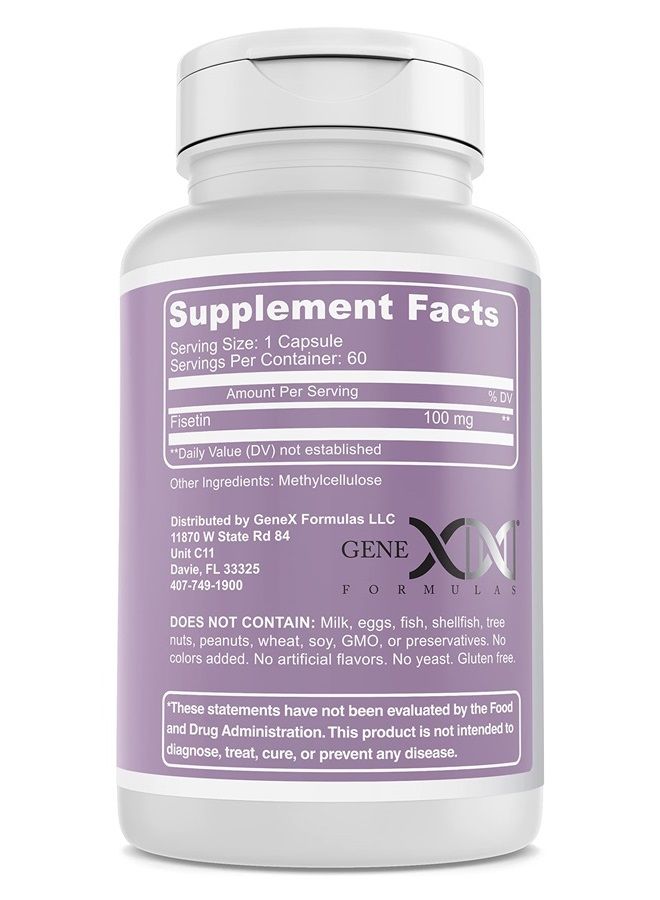 Genex Formulas Genex Fisetin 100mg Serving | 60 Capsules - Image 3
