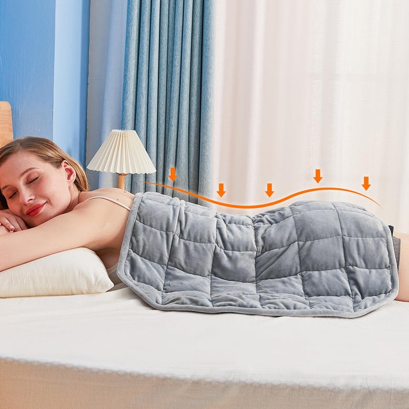 Kivik Weighted Blanket for Travel 5 lbs  Weighted Lap Blanket 29""x33""  Full-Body Coverage & Lightweight  Weighted Lap Pad for Adults  Grey - Image 1