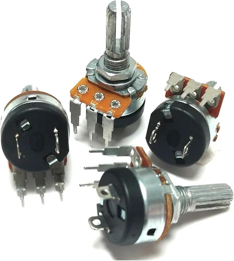 RV16S Single Potentiometer WHT148 with Switch 20mm B5K B10K B50K B500K for Amplifier Audio 50k 500k 2Pcs(10K Ohm) - Image 3