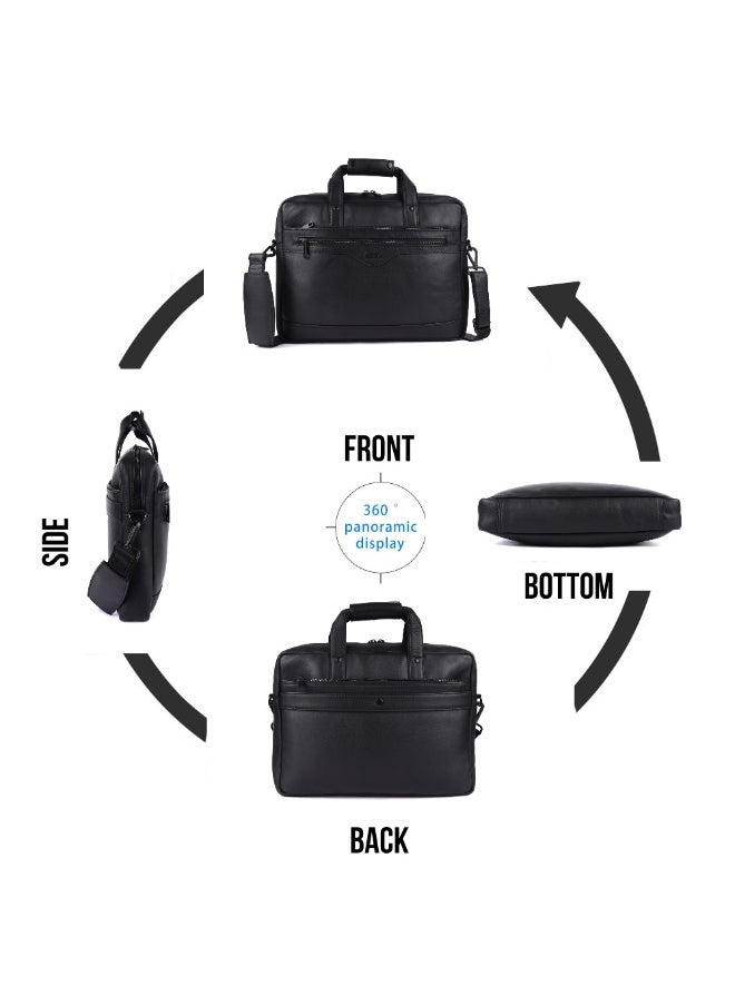 LAVERI LEATHER LAVERI Laptop Bag for Men - Leather Messenger Bag for Office - Fits up to 15 Inch Laptop - Shoulder Bag with Multiple Compartments - Executive Leather Bag for Work/Travel/Casual  - 2815  - Image 3