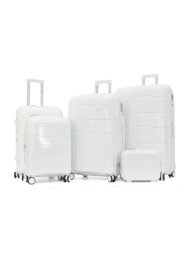 Melife MELIFE 5 Piece Luggage Set, Hardside Spinner Suitcase Set, 32 Inch, 28 Inch, 24 Inch, 20 Inch & Beauty Case, Lightweight Travel Luggage Set,