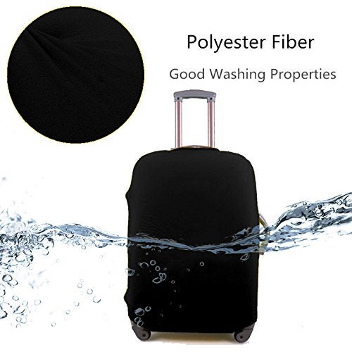 Orka Travel Premium Spandex Stretchable Fabric Luggage Protector Cover only [Medium 24-26 inch - Black (Suitcase Bag Not Included in This Product) - Image 2