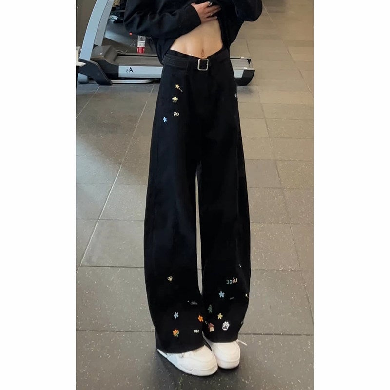 Unisex Classic Denim Jeans Loose Fit Daily Outdoor Wear - Image 1