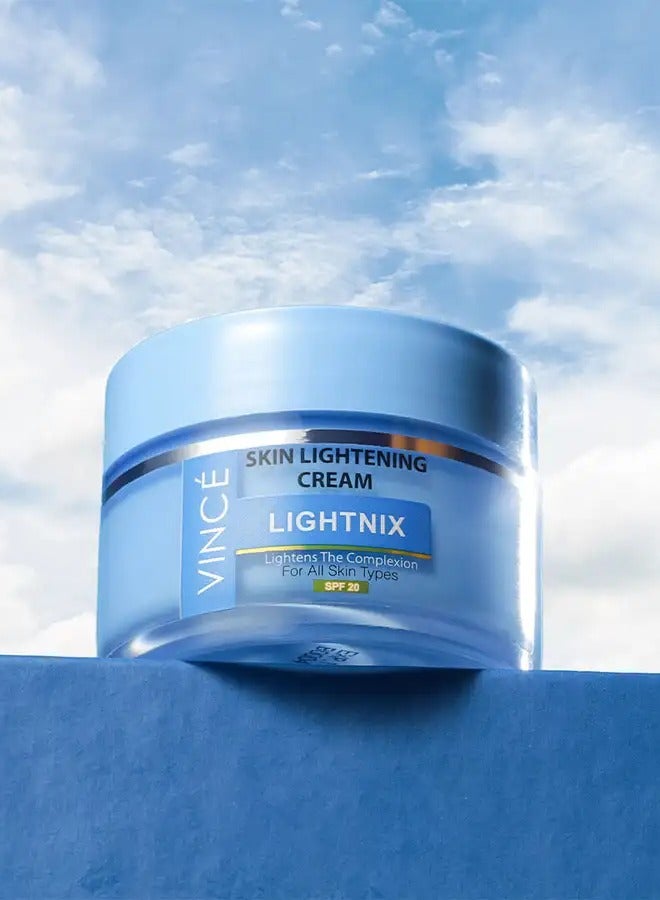 فينس كريم تفتيح البشرة وإشراقها - يفتح ويوحد لون البشرة - يقلل من البقع الداكنة - يرطب البشرة وينعمها ويحميها من أضرار أشعة الشمس بعامل حماية من الشمس 20، 50 مل - Image 2