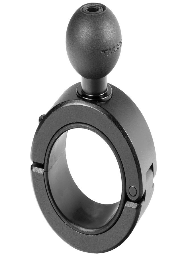 Tackform 25 Series BC1 Bar Clamp with 1" / B-Sized / 25.4mm Rubber Ball | Billet Aluminum With Rubber Insert For 1-3/8" and 1-1/2" Bars ONLY | Black | Compatible With RAM and ARKON - Image 1