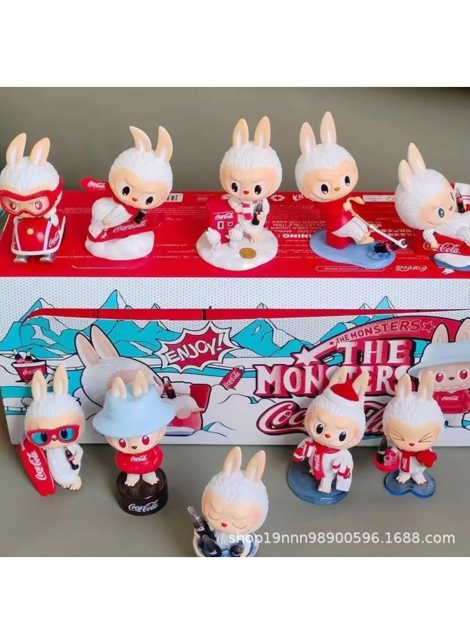 Labubu Coca-Cola Series Collectible Figurine Blind Box Display Toy Gift PVC Animal Shaped Nangong Brand-Color:Beverage Cloth [B End 4] Randomly Send A [OP Bag]]  - Image 2
