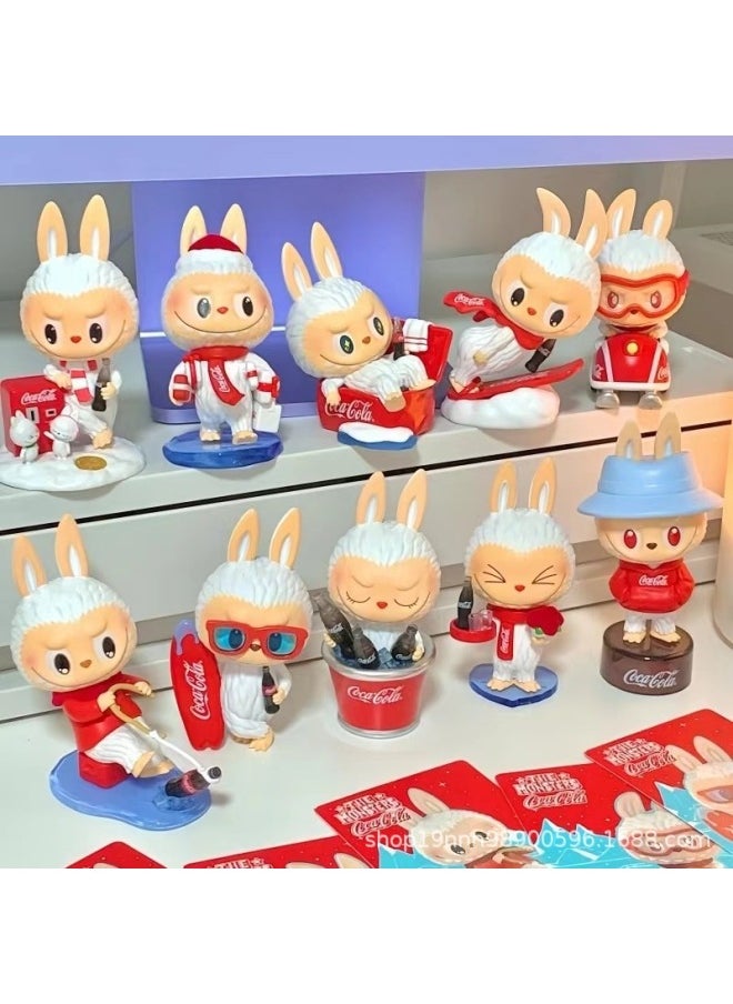 Labubu Coca-Cola Series Collectible Figurine Blind Box Display Toy Gift PVC Animal Shaped Nangong Brand-Color:Beverage Cloth [B End 4] Randomly Send A [OP Bag]]  - Image 4